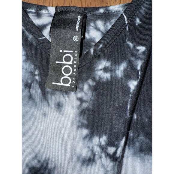 BOBI Tie Dye Jumpsuit XS Gray Black Modal Spaghetti Strap Jogger Loungewear - Picture 4 of 8